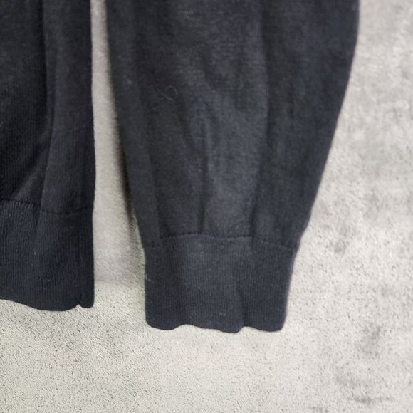 Mens Black Express Sweater Cotton & Cashmere Blend Long Sleeve Crew Neck Size XL - Picture 5 of 11